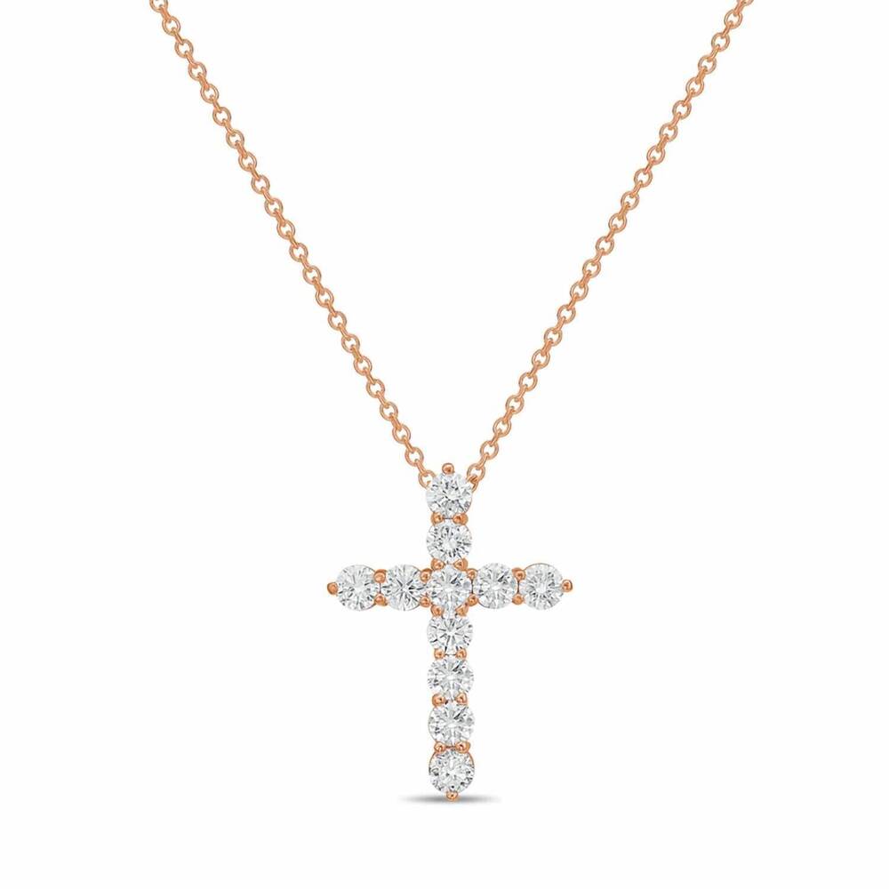 NEW DIANA M JEWELS women's round lab-grown diamond pendant necklace (4.00 ct) -